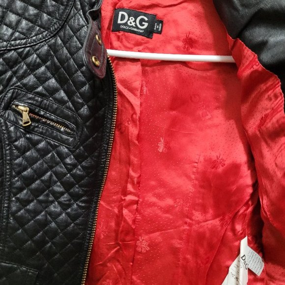 Dolce  & Gabana quilted soft leather  bomber jacket womens - Picture 7 of 9